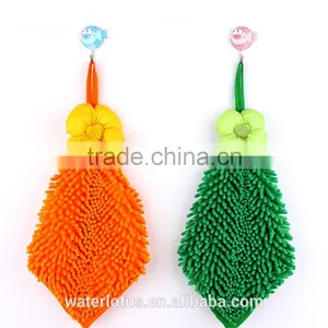 China Wholesale Microfiber Chenille Square Hand Towel, Washclotch for Home ,kitchen and Bathroom thumbnail-2
