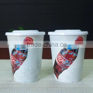 14oz Custom Logo White PP Plastic Color Changing Magic Water Cup thumbnail-2
