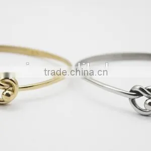 Gold and Silver Wire Design Best Friends Stainless Steel Bracelet thumbnail-6