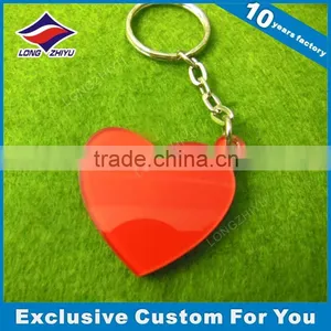 Sweet Heart Shape Acrylic Keychain Red Color Printing Acrylic Key Holder thumbnail-1