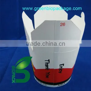 Eco-friendly Disposable Paper Noodle Box With Pla Iner Lining thumbnail-1