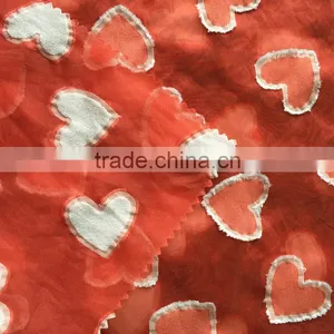 Spring Summer Love Heart Pattern Cutting Motif Woven Fabric thumbnail-4