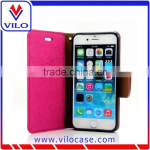 New Innovate Products Double Color Leather Wallet Case With Stand for IPhone 6 thumbnail-2