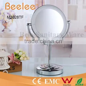 Ultra Thin 8.5 Inch Round Make up Mirror AC Power Table Mirror With Led Light Quality Choice thumbnail-2