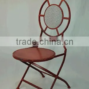 Vintage Industrial Folding Metal Garden Chairs thumbnail-1