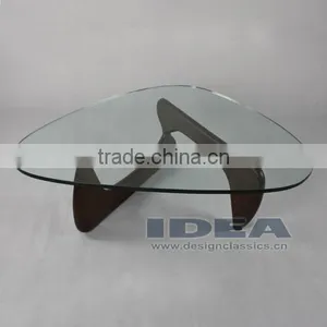 Replica Isamu Nguchi Coffee Table Solid Ash Wooden Base Stained Walnut Color thumbnail-1