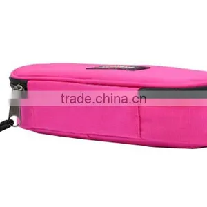 Big Capacity Multi-function Makeup Brush Case Pink Zipper Polyester Case thumbnail-6