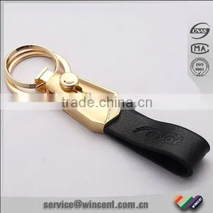 Custom Black Leather Keychain thumbnail-1