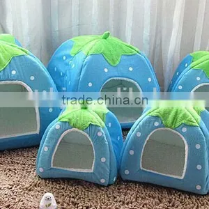 Cute Strawberry Dog House Dog Bed House thumbnail-1