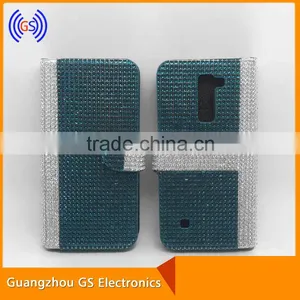 Customized Flip Rhinestone Leather Case Cover,Bling Bling Phone Case For LG G4 thumbnail-2