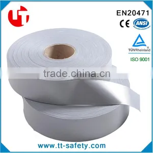 China En471 Class 2 Liver Grey Heat Press Reflective Tape Heat Transfer Reflective Tape for Safety Clothing thumbnail-1