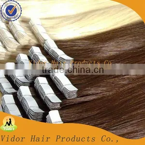 Hot Selling Unprocessed Pre Taped Hair Extensions/Tape In Hair/Micro Tape And Hair Extension thumbnail-1