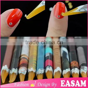 Self Adhesive Resin Rhinestones Dotting Pencil Nail Art Gem Crystal Pick Up Tool Wax Pen Long Quality Choice thumbnail-1