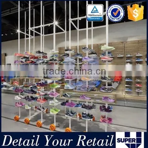 Hot Sale Retail Store Wooden Floor Shoe Display Stand thumbnail-1