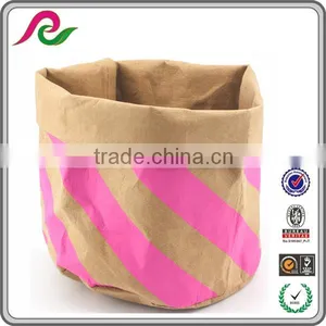 Customized Printed High Quality Washable Brown Kraft Paper Bag /storage Bag thumbnail-2