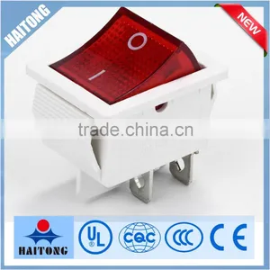 16a Rocker Switch 250v 4 Pin Red Light White Cover Rocker Switch T85 thumbnail-1