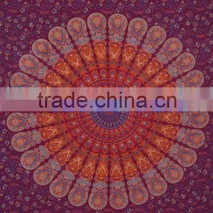 Exotic Indian Block Printed Tapestry Wall Decor Throw Table Cover 100% Cotton Bedspread Indian Jaipur Manufacturer & Wholesaler thumbnail-2