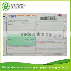 (PHOTO)FREE SAMPLE,210x140mm,4-ply,39barcode,color Paper,EMS National Courier Waybill thumbnail-1
