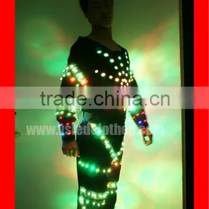 Wireless DMX512 LED Tron Costume Costume, LED Robot Costume thumbnail-2
