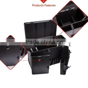 Professional Aluminum Makeup Case 4 Stackable/Removable Trays With Adjustable Dividers thumbnail-4