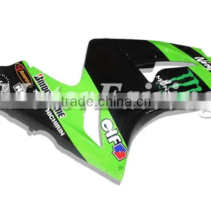 Green Black Fairing Kits for Kawasaki Ninja ZX6R 2003 2004 ZX 6R 03 04 ABS 100% Injection Mold Body Kits thumbnail-6