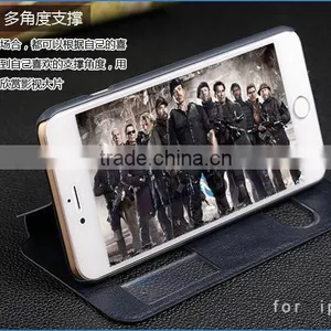 Hot New Products for 2015 Wholesale for Iphone Case , Leather Case for Iphone 6 With Double Window thumbnail-3