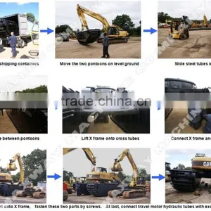 2015 New Product ! MAX80PU Small Amphibian Pontoon Undercarriage , Suitable to 6 to 10Ton Crawler Excavators thumbnail-3