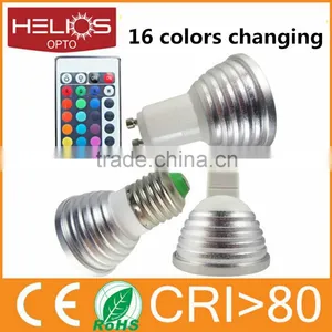 Good Quality Cheap Mr16 Gu10 E27 Remote Control 16 Color Rgb Led Bulb Light thumbnail-1