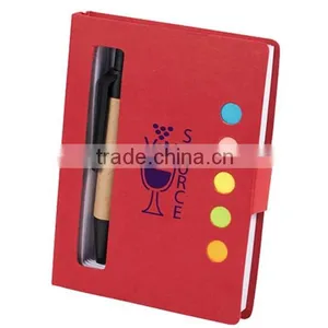 Recycled Hardcover Tear off Notepad With Pen thumbnail-1