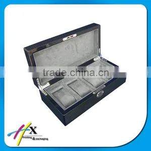 Personalized Luxury Carbon Fiber Wood Watch Display Box Top Selling thumbnail-1