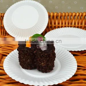 8 Inch 9inch 7inch Disposable White Round Paper Plate for Cakes and Fruit thumbnail-1