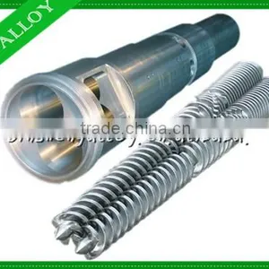2016 Hot Sale Extrusion Screw Barrel Conical Twin Screw Barrel for PVC Pipe/sheet/profile thumbnail-1