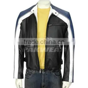 Leather Fashion Jacket White and Black 2016 thumbnail-1