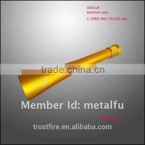 TrustFire TR-K101 3000 Lumen 3*XM-L 2 5-mode Memory Golden Led Flashlight thumbnail-1