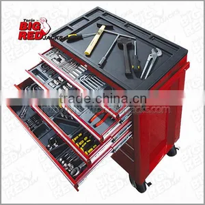 Torin Red Rubber Wheel With Brake With 19sets Tools 7 Drawer Metal Tool Cabinet thumbnail-1