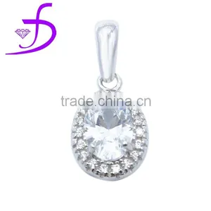 Wholesale AAA Zircon Inlaid 925 Silver Engagement Pendant thumbnail-1