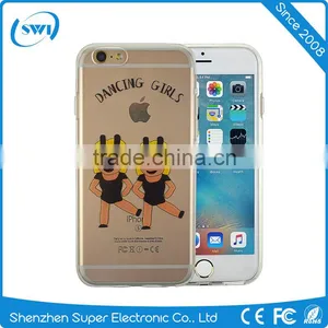 2016 Newest Cartoon Back Cover Clear Soft TPU Phone Case for IPhone 6 6S Ultra Slim 1.2mm thumbnail-1