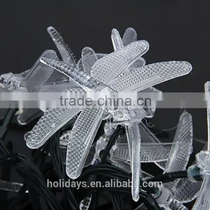 RGB Color 4.8M 20 LED Dragonfly Solar Light Chain thumbnail-4