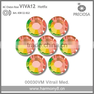 PRECIOSA Flat Back Hot Fix Rhinestones, Crystal Vitrail Medium MC Chaton Rose VIVA12 thumbnail-1