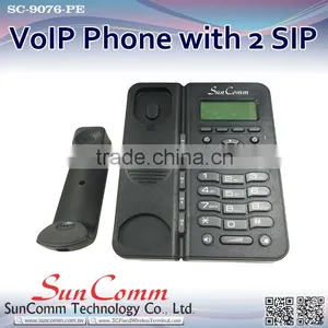 SC-9076-PE Promotion IP Phone With PoE With 2 SIP, LED for Call and Message Waiting Indication thumbnail-1