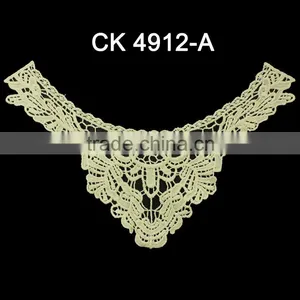 Customized Crochet Cotton Printed Lace Fabric Collar Neck Designs thumbnail-1