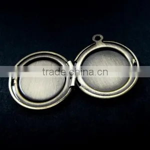 14mm Setting Size Vintage Brass Bronze Round Base Tray Bezel Locket Pendant Supplies 1111039 thumbnail-3
