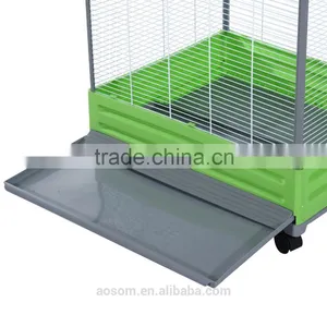 Pawhut White Green Yellow Garden Metal Parrot Cage thumbnail-5