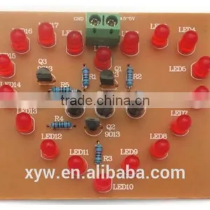 Electronic Production DIY Kit Flashing Light Heart Circulation Module 18 Red LED for Beginners Manual Welding Parts & Components thumbnail-1