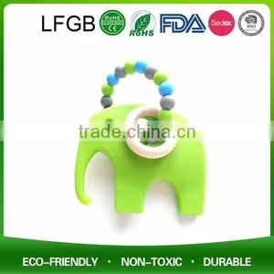 China Manufacturer BPA Free Food Grade Soft Giraffe Teether Silicone Baby Teether Chew Beads for Baby thumbnail-6