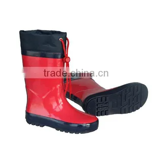 Children Rubber Rain Boots With Collar thumbnail-2