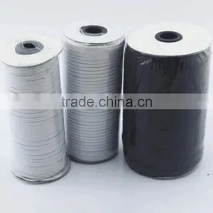 Custom 6mm High Quality Wholesale Elastic Band/White and Black Color Elastic Various Size Flat Elastic thumbnail-2