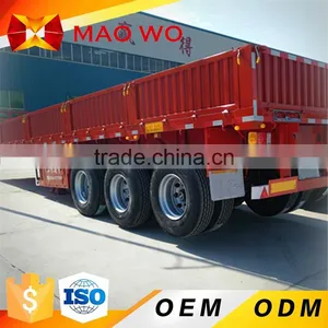 China Manufacturer 3 Axles Cargo Carrier Side Wall Semi Trailer Cheap Price for Sale thumbnail-5