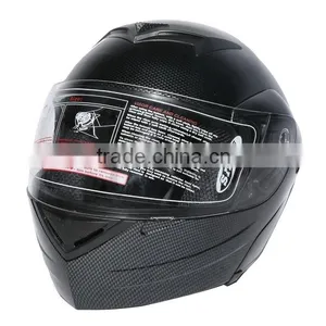 Carbon Fiber Flip Up Modular Full Face Motorcycle Helmet Street Sport S M L DOT thumbnail-1