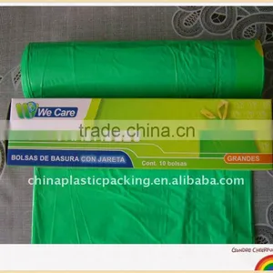 HDPE/LDPE Daily Drawstring Garbage Bags in Roll thumbnail-1